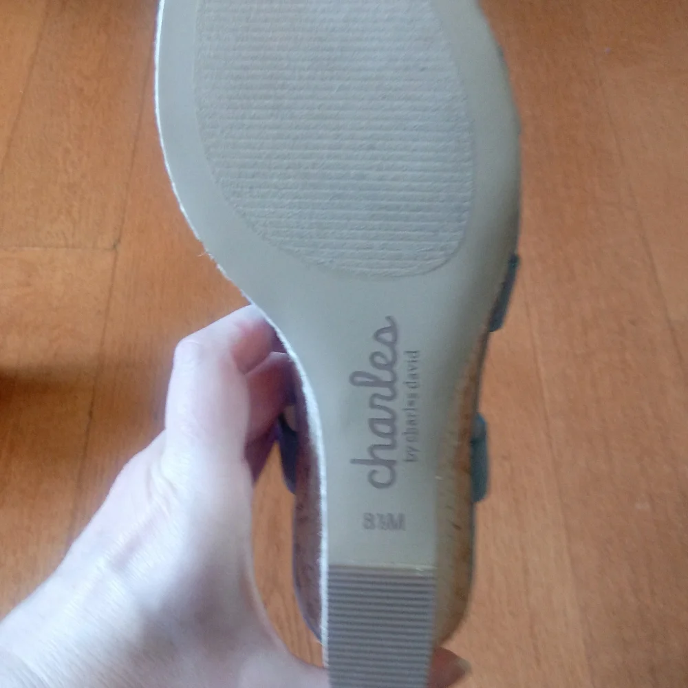 ❇ NIB ❇ Charles by Charles David Muted Blue Layne Espadrille Wedges, Size 8.5 - Picture 8 of 14